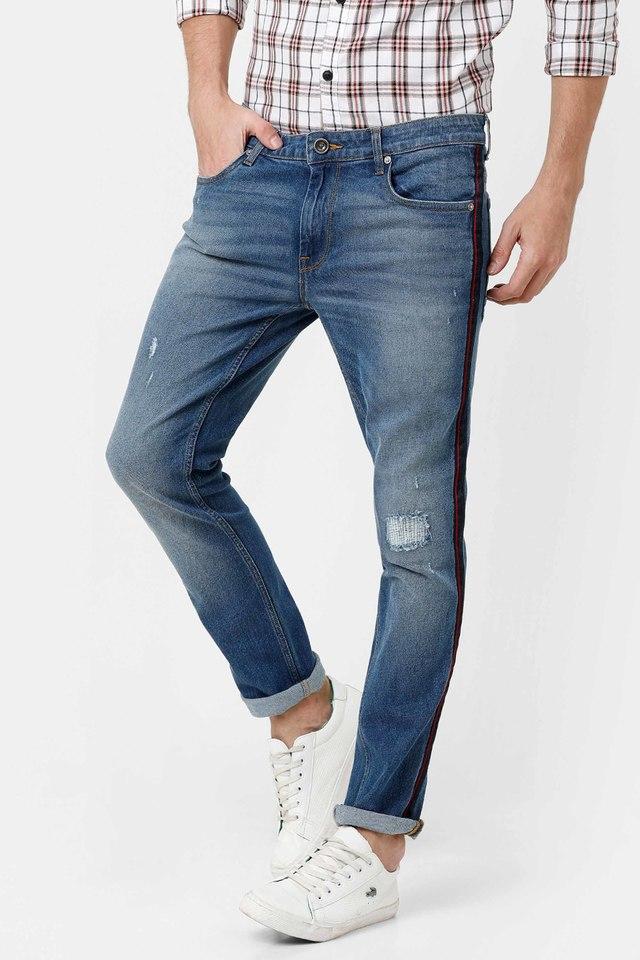 Buy VOI JEANS Mid Blue Mens Skinny Fit Mid Tone Jeans