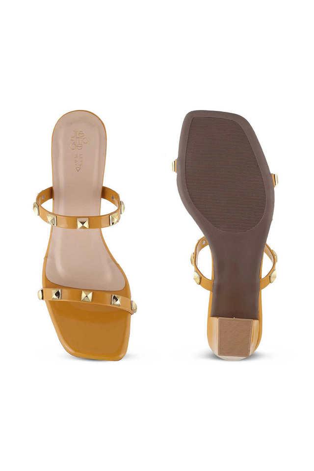 Yellow discount leather sandals