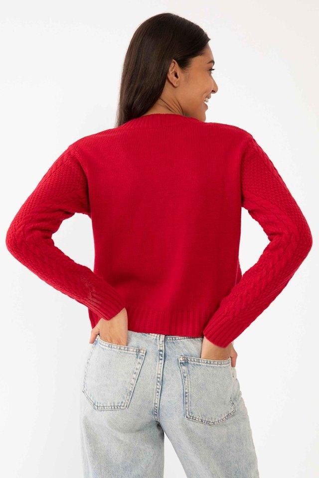 Green Solid Cropped Sweater For Women – Zink London