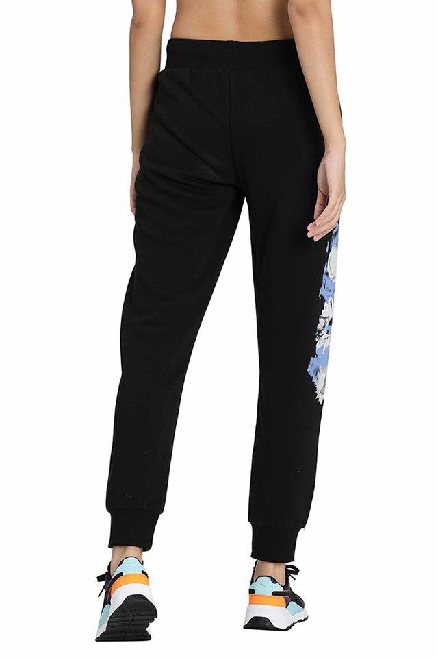 Buy PUMA Black Slim Fit Regular Length Polyester Blend Womens Track Pants