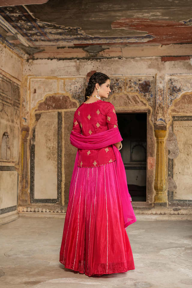 Buy online Pink Sharara Lehenga from ethnic wear for Women by Melluha for  ₹3299 at 0% off | 2024 Limeroad.com