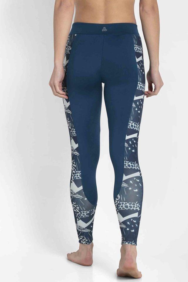 Buy JOCKEY Weft_blue Polyester Spandex Womens Activewear Track Pants