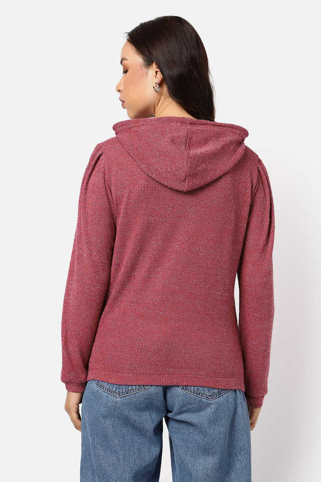 Buy CAMPUS SUTRA Solid Hooded Cotton Women s Casual Wear