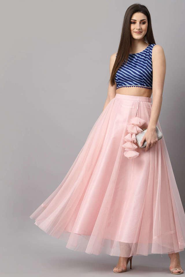 Net skirt outlet crop top