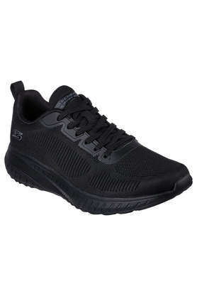 Buy SKECHERS Black Knit Lace Up Men's Sneakers