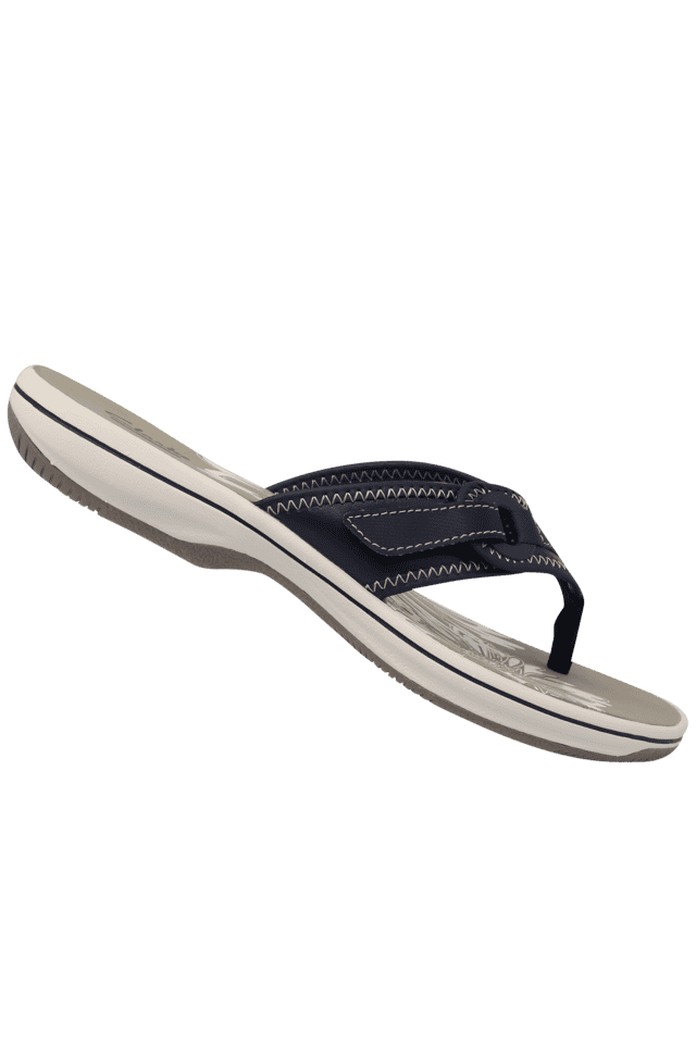 CLARKS -  Navy Floaters & Flip Flops - Main