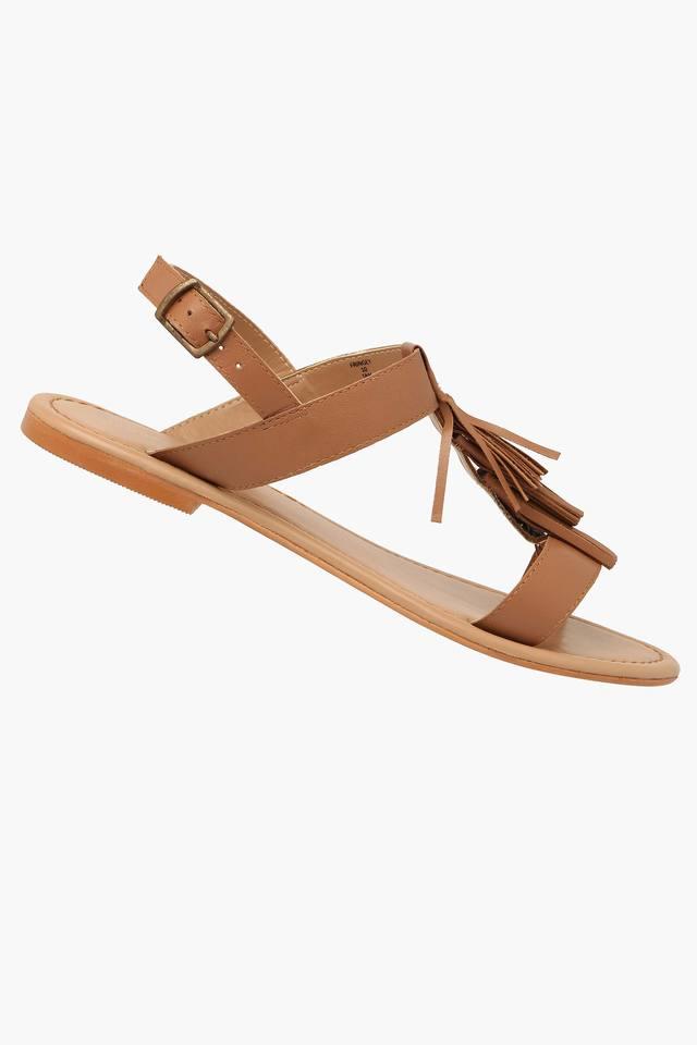 Margaret flat sandals in resin-coated leather | Golden Goose