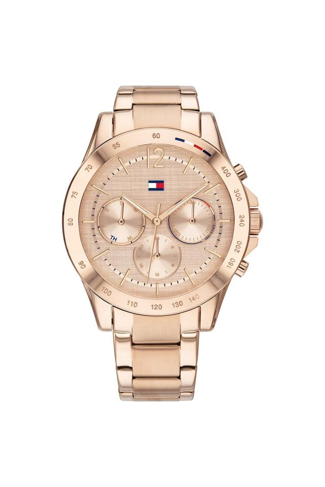 Buy TOMMY HILFIGER Womens 38 mm Haven Carnation Gold Dial Stainless Steel Watch NCTH1782197 Shoppers Stop