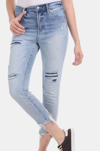 ankle slit jeans