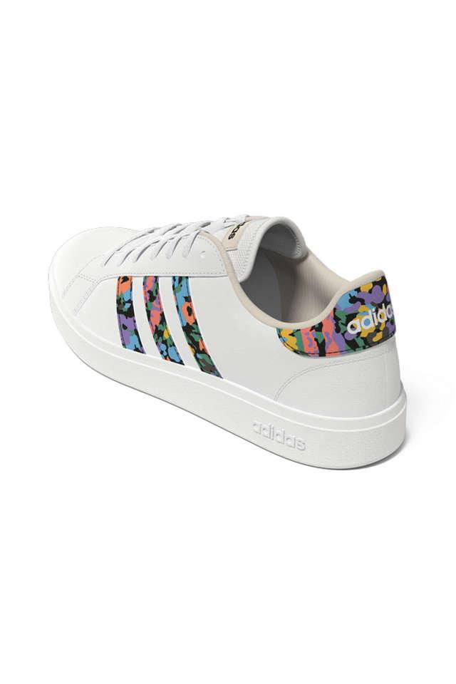 Womens Adidas Grand Court Sneakers White Black Multi Size NEW