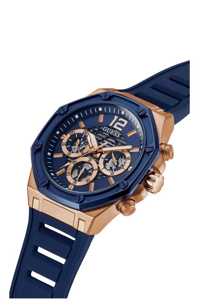 Guess blue dial watch sale