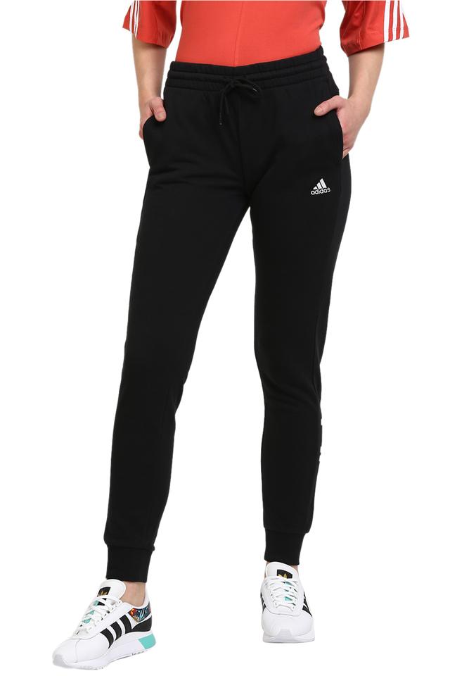 Solid Regular Fit Cotton Womens Track Pants