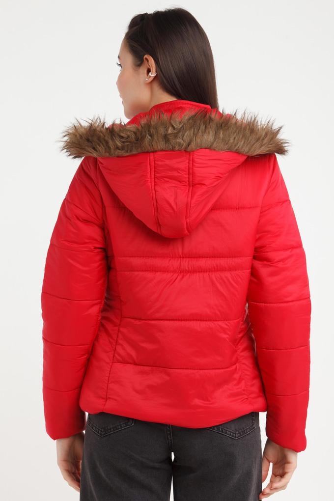 Buy ZINK LONDON Red Solid Polyester Hood Women s Jacket Shoppers