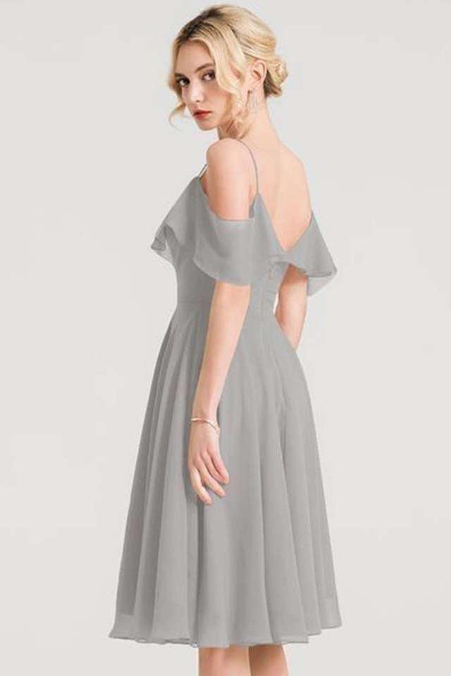 Knee length cheap grey dress