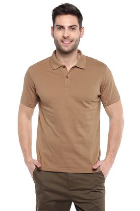 Tan polo shop t shirt