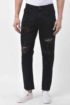 Dark Tone Wash Denim Regular Fit Mens Jeans