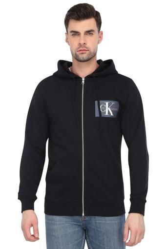 calvin klein hooded zip up jacket