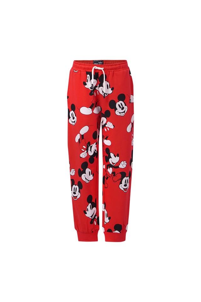 Buy ONLY Red Printed Cotton Relaxed Fit Girls Track Pants