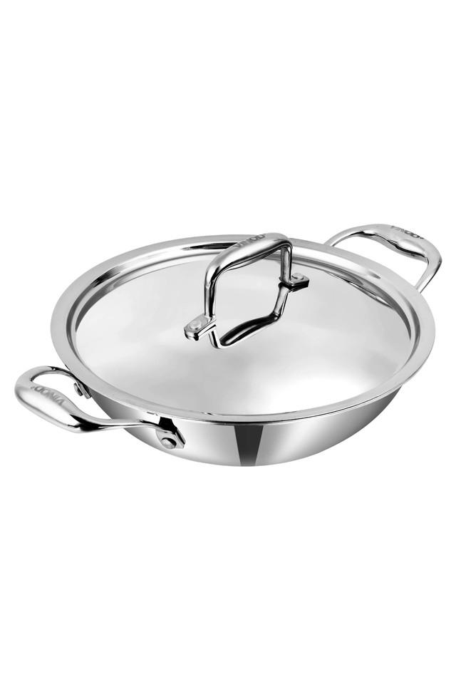 Buy Vinod Platinum Triply Stainless Steel Extra Deep Kadai with