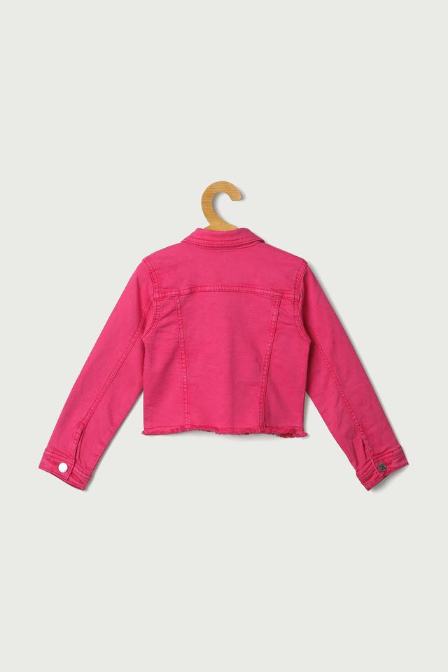 Pink denim jacket clearance girls