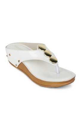 Fancy white best sale flip flops