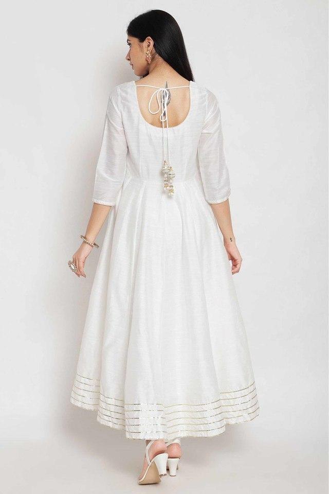 Biba white anarkali suit hotsell