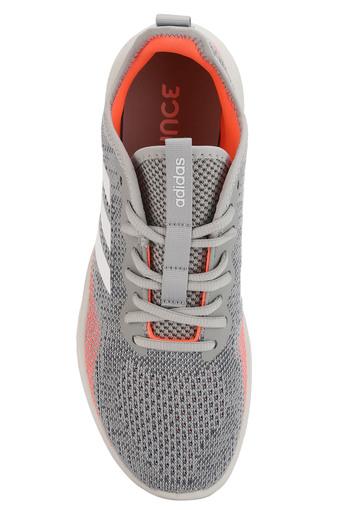 grey sports shoes
