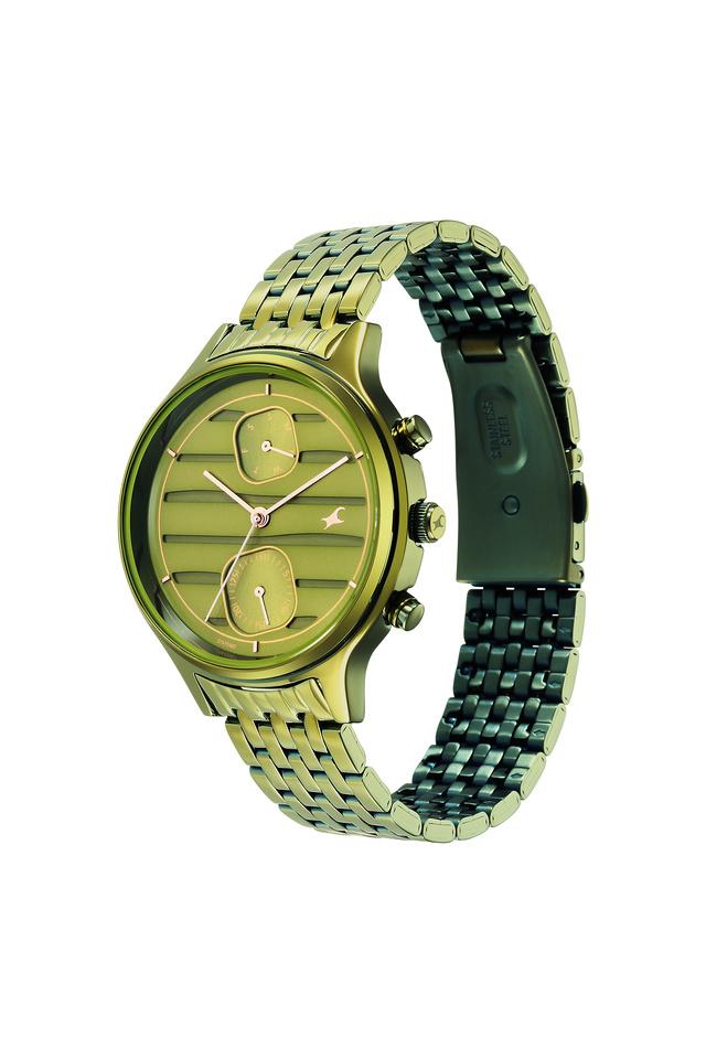 Women s 38 x 45 x 9.50 mm Style Up 2.0 Green Dial Stainless Steel Analog Watch 6207QM02