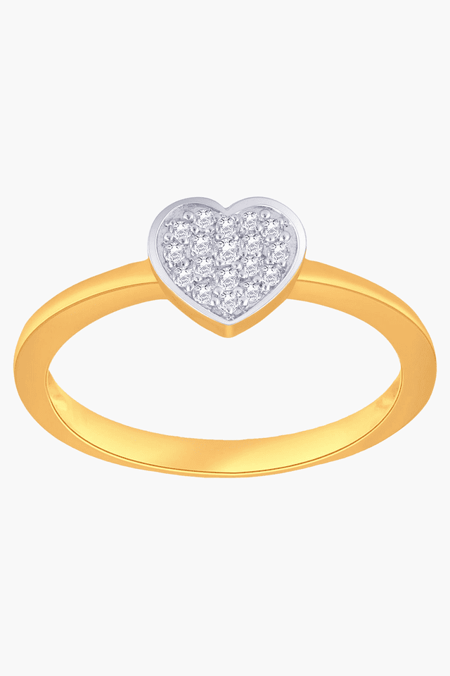 A 9ct gold heart shaped dress ring, the central panel with sovereign type  decorated decoration, on