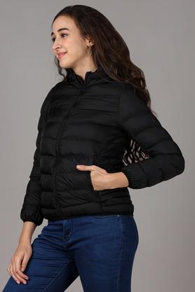 Polyester Gray And Black Women Gym Wear Jacket, Size: Medium at Rs