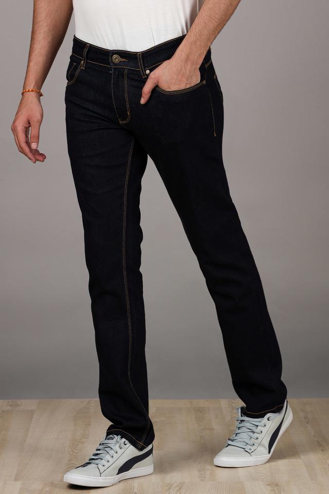 Buy LIFE Dk Indigo Cotton Slim Fit Mens Jeans Shoppers Stop