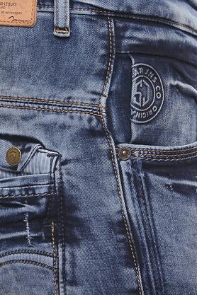 Spykar jeans back pocket hot sale design