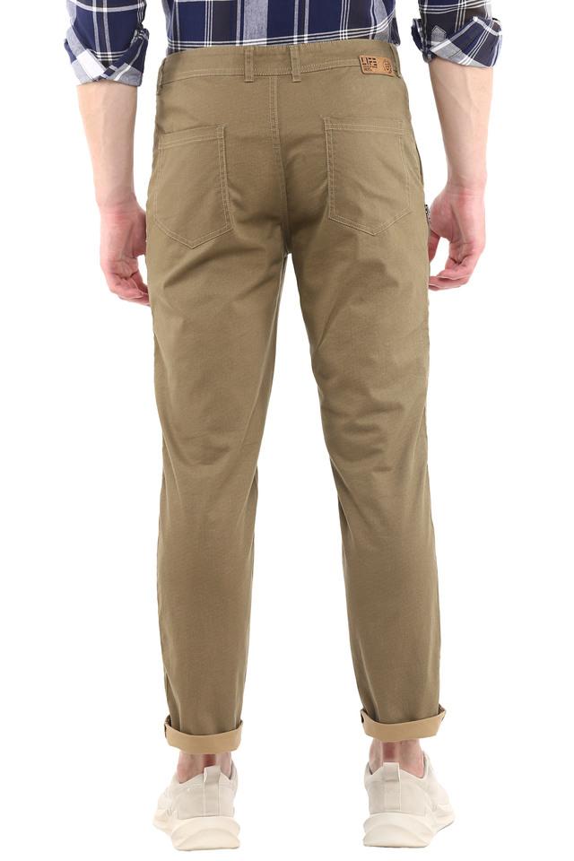 Buy Mens Khaki Plain Lower Online in India - Monte Carlo