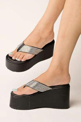 All black platform discount sandals