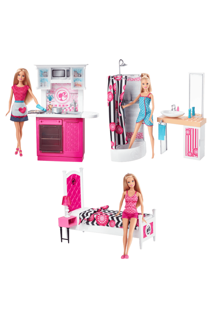 Barbie doll best sale furniture set