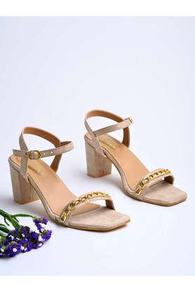 Buy White Heeled Sandals for Women by Shoetopia Online