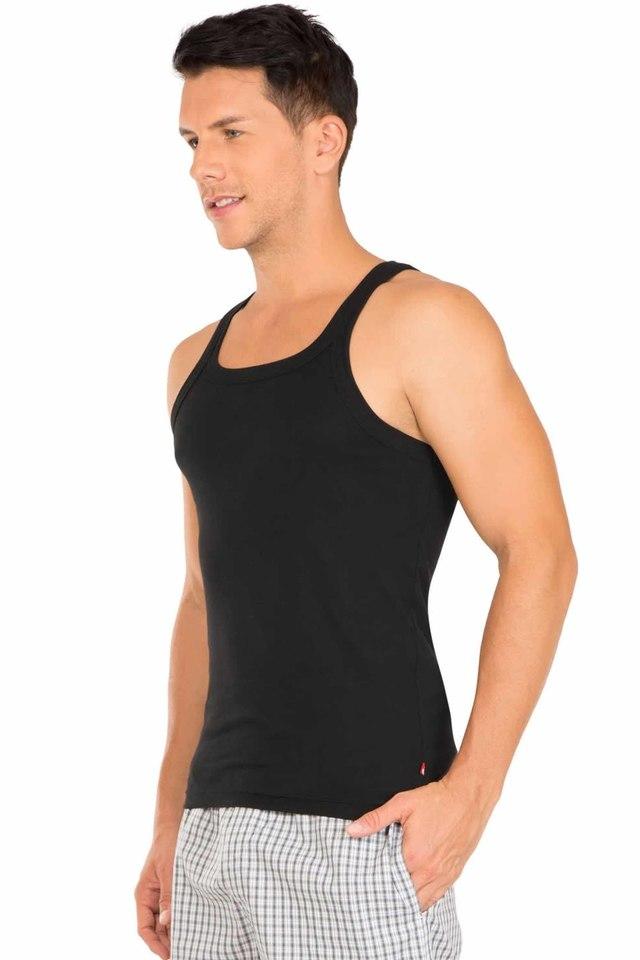 Solid Cotton Men's Vest