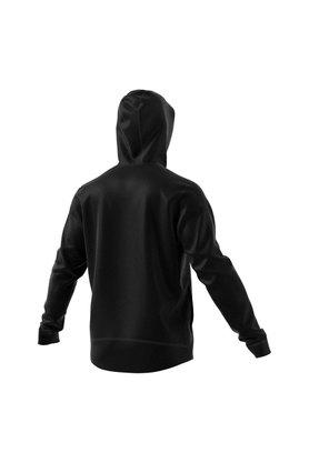 Adidas black polyester fleece jacket hot sale