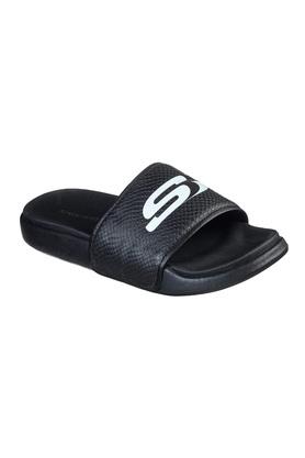 Skechers Grey/Black Hyper Slide Mens Slide In Sandal - Style ID