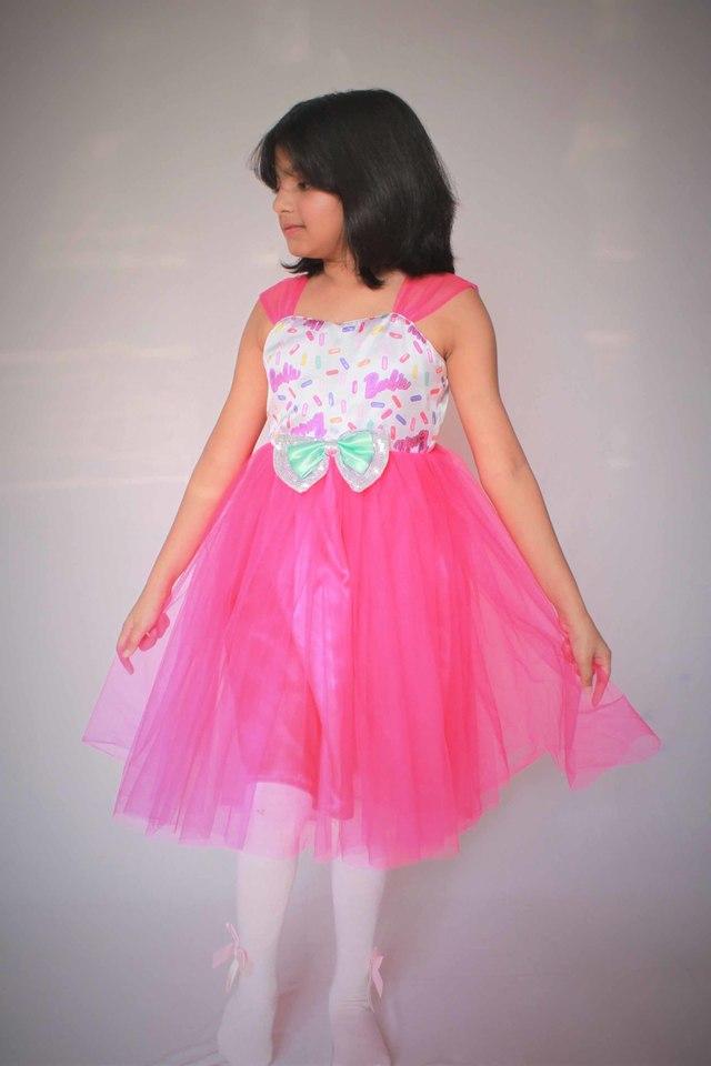 Girls dark pink clearance dress