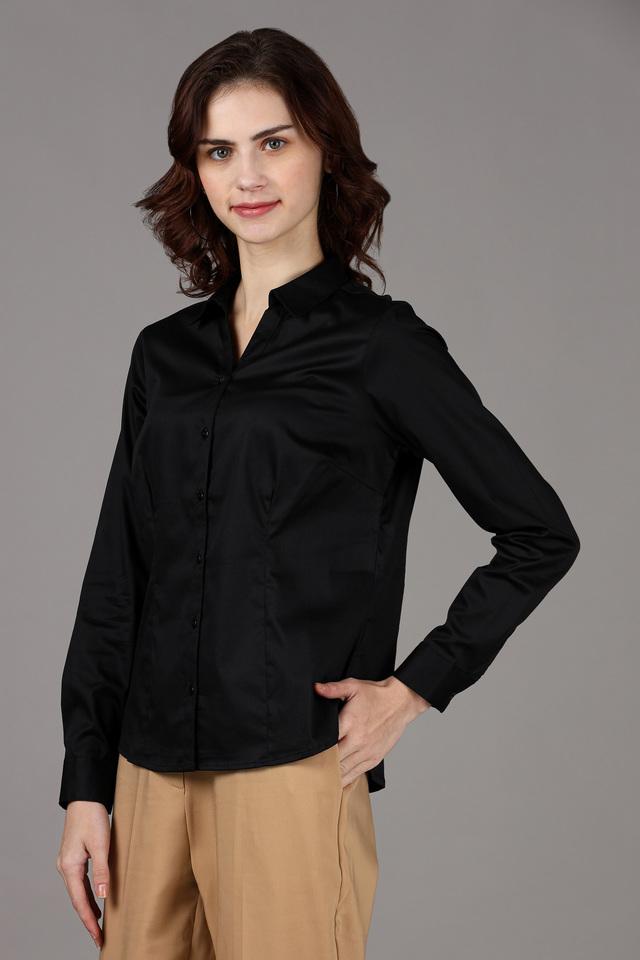 Black collared clearance dress shirt womens