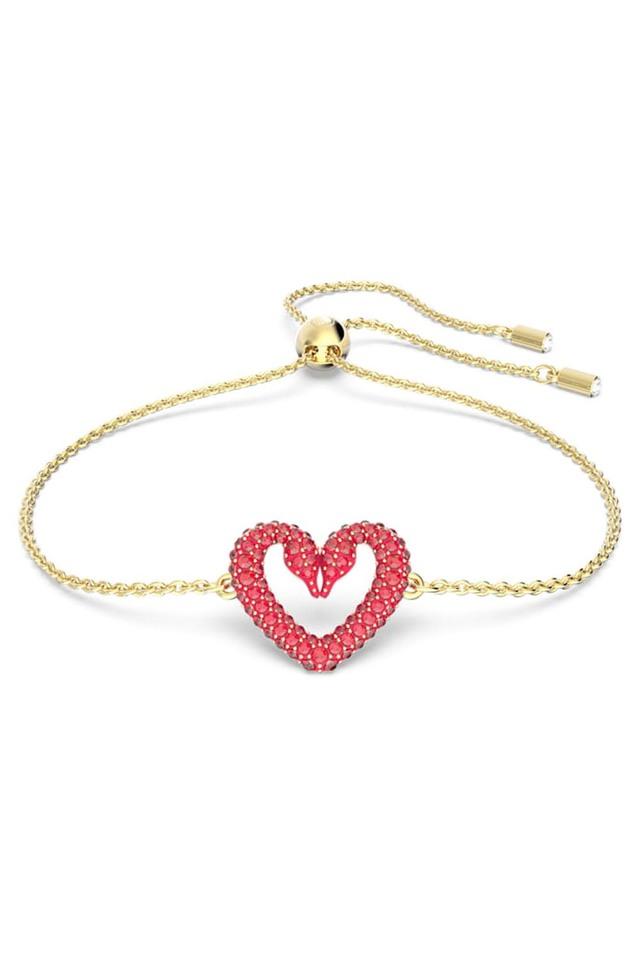 Buy Red Valentine Pearl & Swarovski Crystal Heart-Love Dangling Charms  Bracelet Fashion Jewellery. (Black Crystal Ball Bracelet) at Amazon.in