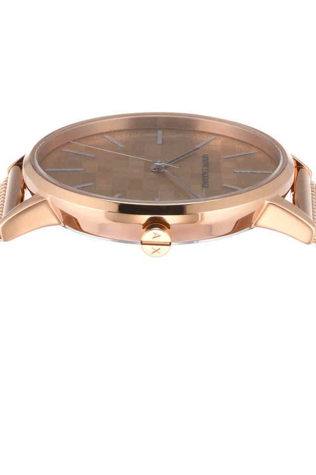 Armani exchange rose hot sale gold watch mens