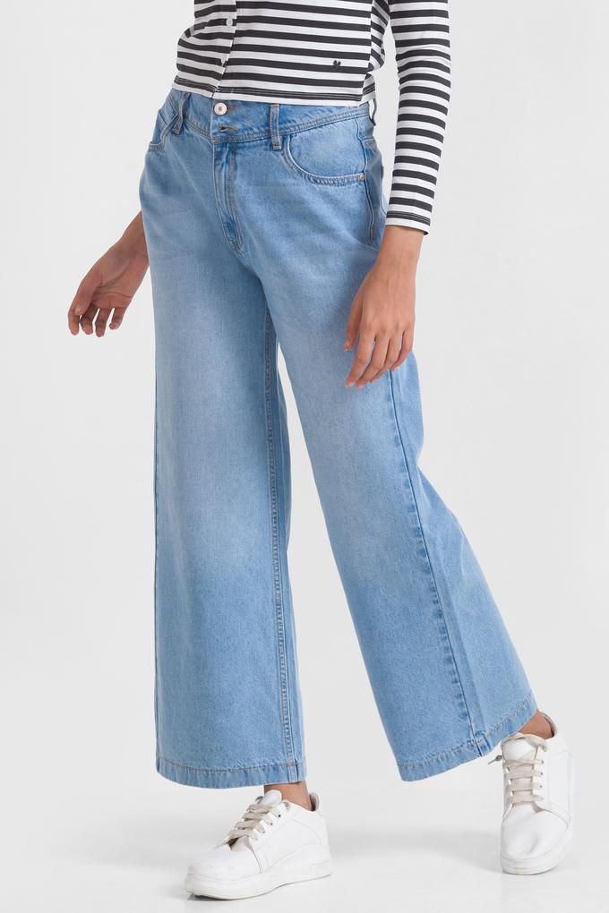 Buy Girls Ice Blue Bell Bottom Jeans Online at Sassafras