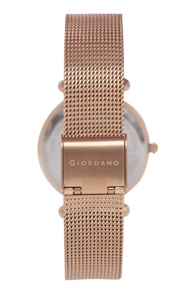 Buy GIORDANO Womens Rose Gold Dial Metallic Analogue Watch GD 2072 22 Shoppers Stop