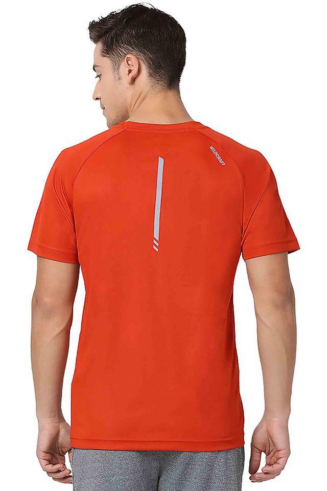 Buy WILDCRAFT Orange Cotton Nylon Blend Mens T Shirt Shoppers Stop