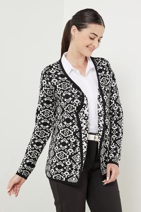 Black and white outlet cardigan