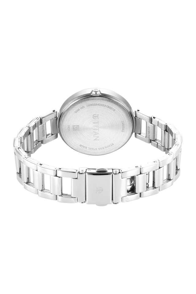 Buy TITAN 2480 Upgrades 41.5 x 7.75 x 35 mm Silver Dial Stainless Steel Analog Watch For Women 2480SM12 Shoppers Stop