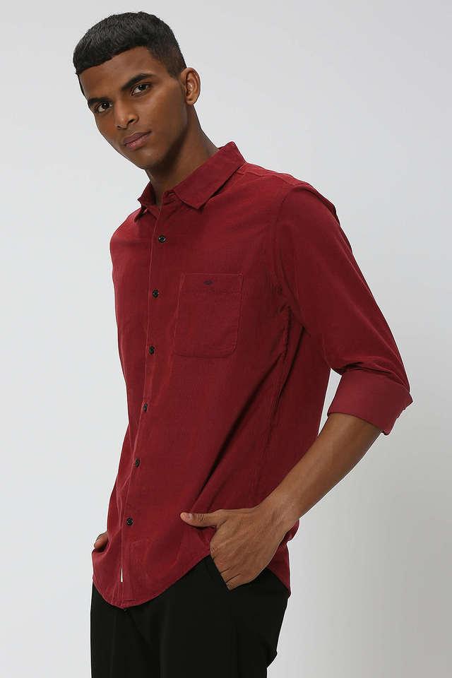 Solid Cotton Slim Mens Casual Shirt