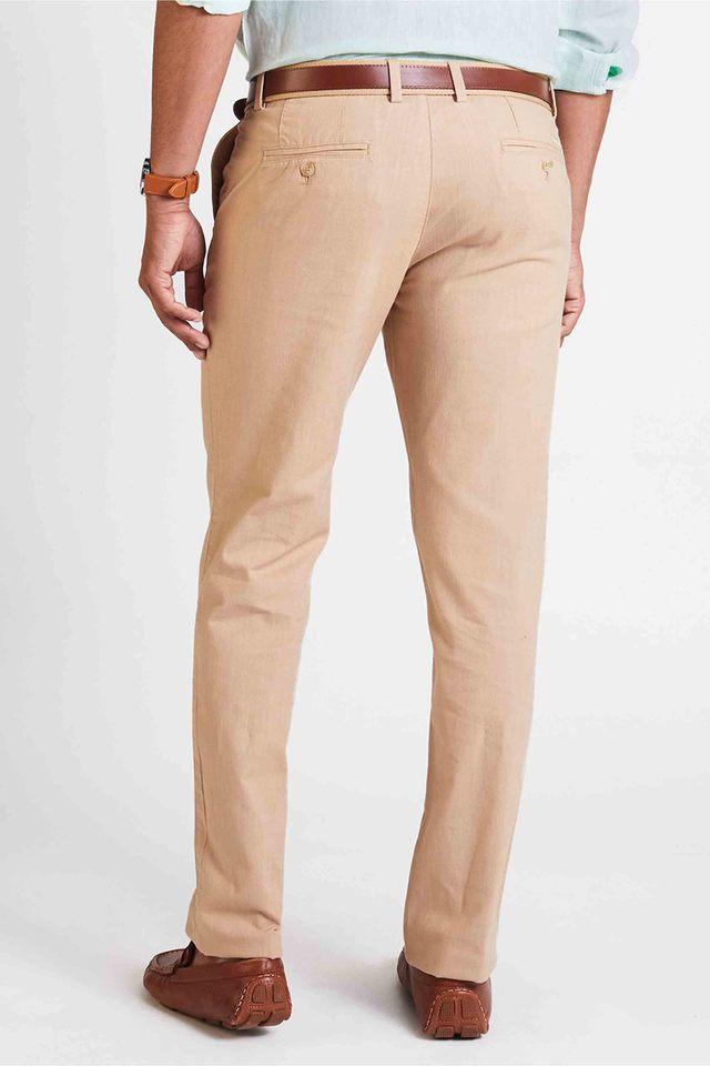 Buy Arrow Regular Fit Heathered Formal Trousers - NNNOW.com